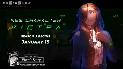 *ESPIONAGE: Mafia Evolved* is getting a new character: VICTRA, the traitor, on January 15th!